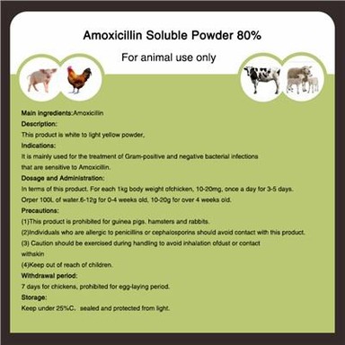 Amoxicillin Soluble Powder 80%