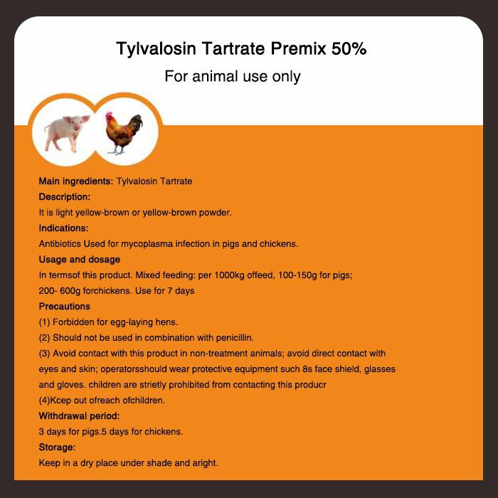 Tylvalosin Tartrate Premix 50%